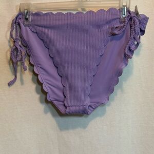 AA-511 Aerie NWT PLUS SIZE XXL‎ Cheeky Side Tie Purple Swim Bikini Bottoms